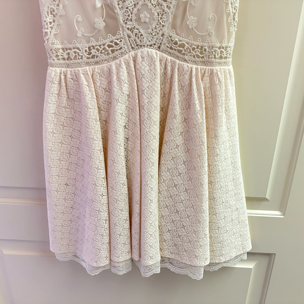 Free People Victoria Ecru Lace Dress in Cream - Picture 3 of 11
